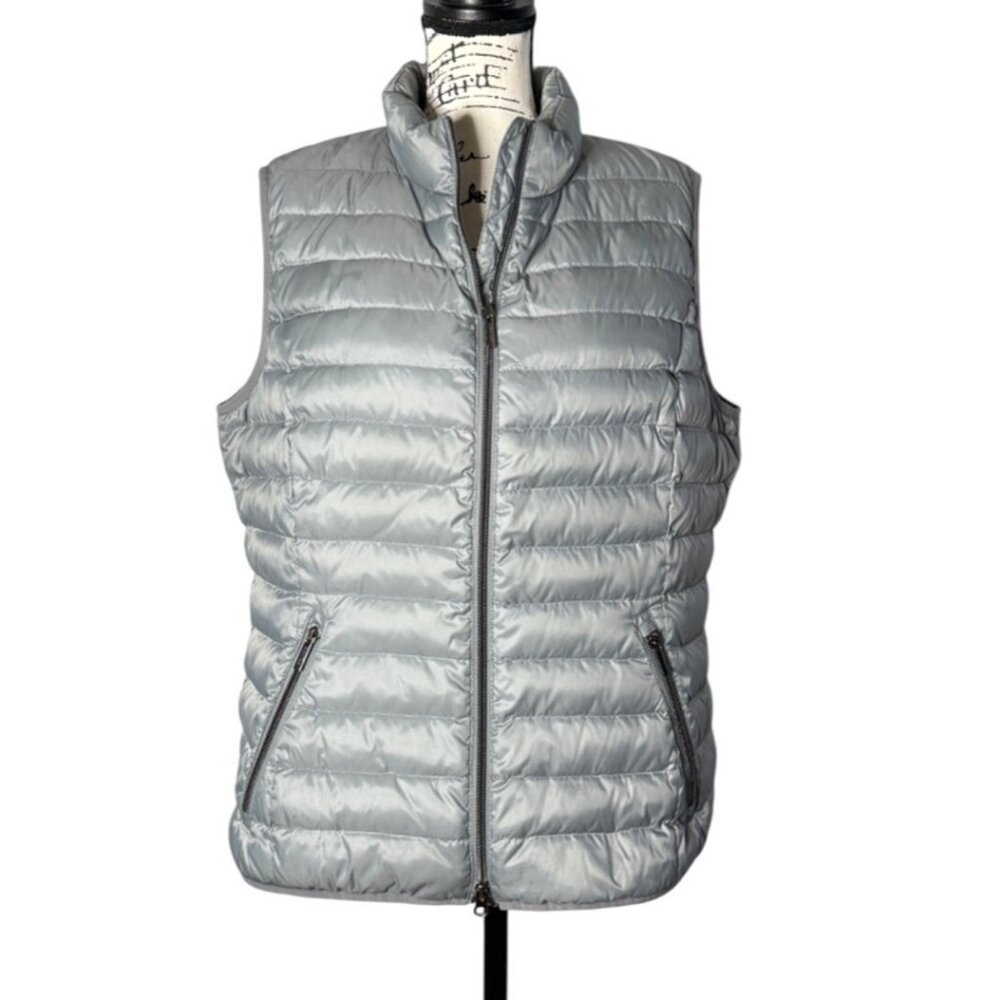 Fuchs Schmitt Gray Down Puffer Vest Full Zip Womens Size 12